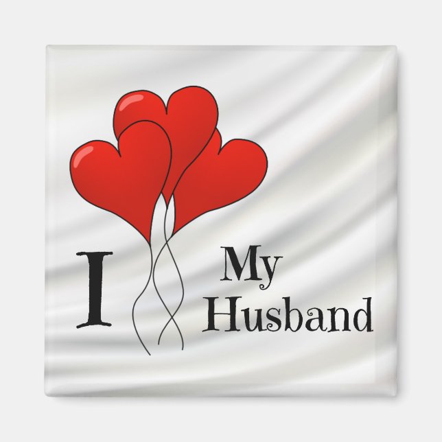 Trio Red Heart Balloons I Kärlek My Make Magnet (Framsidan)