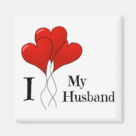 Trio Red Heart Balloons I Kärlek My Make Magnet