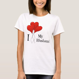 Trio röda hjärtballonger Jag älskar min man T Shirt
