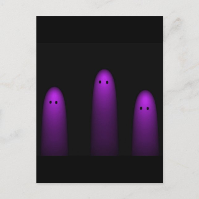 Trio Spöken (Fuschia) Vykort (Framsida)