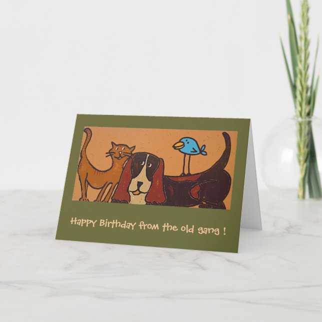 Triofödelsedagkort Kort (Framsida)