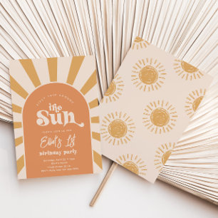 Trip Around The Sun Invitation   Girl Sun Invite Inbjudningar