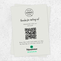 TripAdvisor Betyg Länk | QR-kod Grå Företag