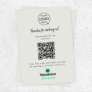 TripAdvisor Betyg Länk   QR-kod Grå Företag Tilläggskort