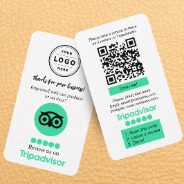 TripAdvisor Granskning Förfrågan Kort med QR-kod