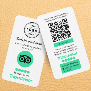 TripAdvisor Granskning Förfrågan Kort med QR-kod