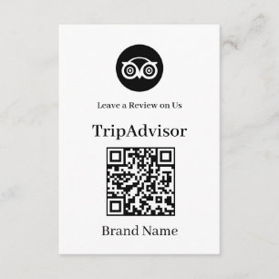 Tripadvisor QR Länk till företagsrecension Tilläggskort
