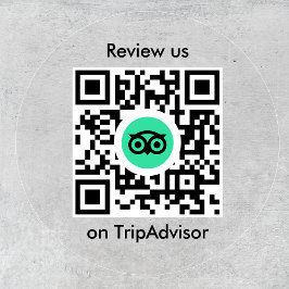 Tripadvisor Recensioner | QR-kod för företagsrecen Runt Klistermärke