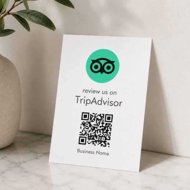 Tripadvisor Recensioner | Recensions QR-kod för Fö Tilläggskort (Gain Tripadvisor reviews & grow your business with this rating request enclosure card or handout.)