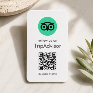 Tripadvisor Recensioner Recensions QR-kod för Fö Visitkort
