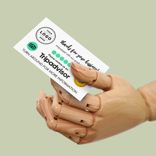 Tripadvisor Recensionsförfrågningskort med QR-kod (Tripadvisor Review Request Card with QR Code. Get more 5 star review for your business)