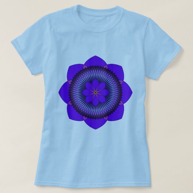 Tripartite 80 Petallilalotusblommar Tee Shirt (Design framsida)