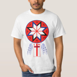 Tripartite Mi'Kmaq forasymbol och flagga T-shirt