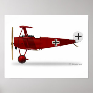Triplane för Fokker DR1 Poster