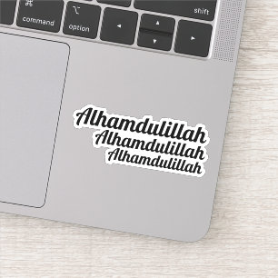Triple Alhamdulillah Typography Klistermärken