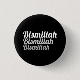 Triple Bismillah Black Button Knapp