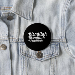Triple Bismillah Black Button Knapp