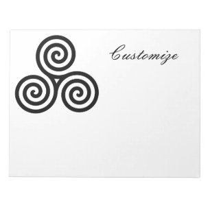 Triple Black Spiral Thunder_Cove Anteckningsblock