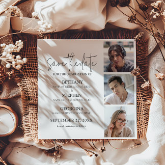 Triple Celebration 3 Photo Graduation Spara Datumet