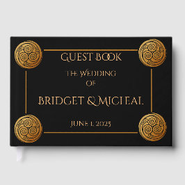 Triple Celtic Knot Swirl Bröllop Gästböcker
