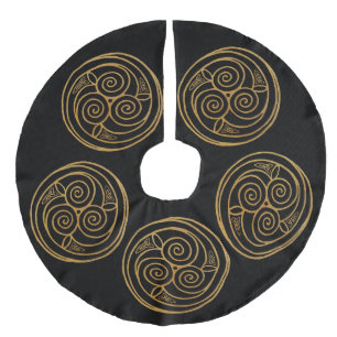Triple Celtic Knot Swirl Mandala Julgransmatta Fusklinne