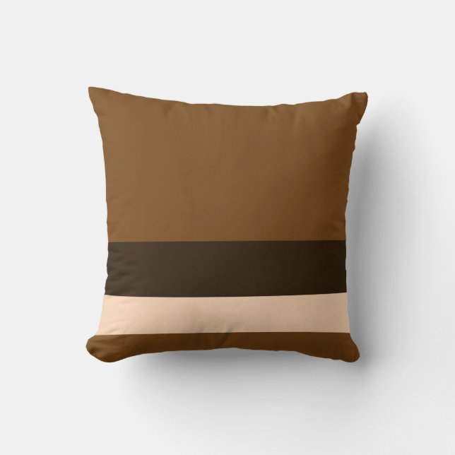 Triple Chocolate w/ Divider Linjer Kudde (Framsida)