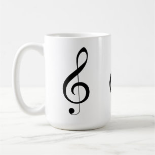 Triple Clef Musical Note Kaffemugg
