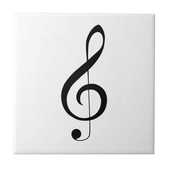 Triple Clef Musical Note Kakelplatta (Framsidan)