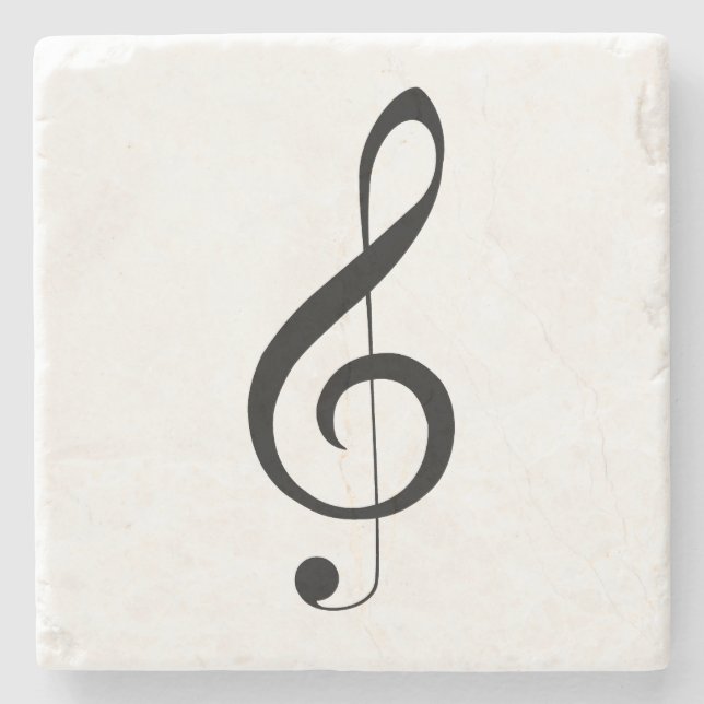Triple Clef Musical Note Stenunderlägg (Framsidan)