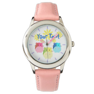 Triple Cute Kawaii Hamsters Anpassningsbar Armbandsur