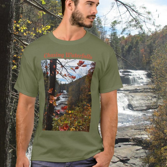 Triple Falls Blue Ridge Mountains Fotografisk T Shirt (Skapare uppladdad)