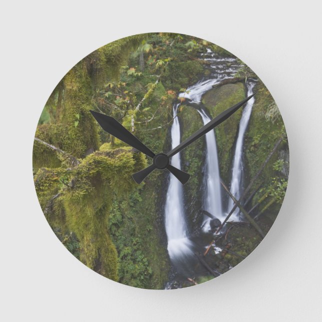 Triple Falls, Columbia River Gorge Rund Klocka (Framsida)