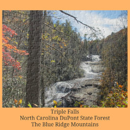 Triple Falls North Carolina Photographic Waterfall Pussel