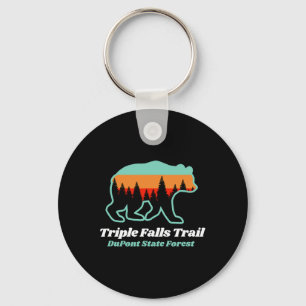 Triple Falls Trail Dupont State Forest Bear Souven Nyckelring