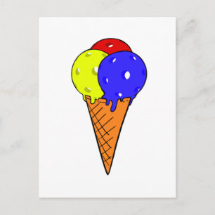 Triple Flavor Ice Cream Pickleball Vykort
