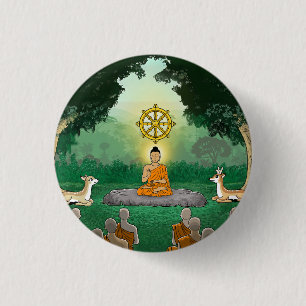 Triple Gems: Buddha, Dharma, Sangha Button Knapp