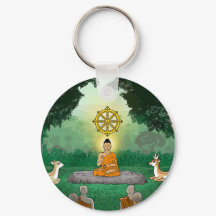 Triple Gems: Buddha, Dharma, Sangha Keychain