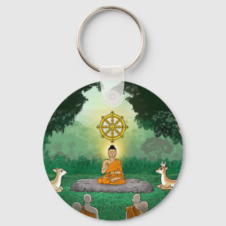 Triple Gems: Buddha, Dharma, Sangha Keychain Nyckelring
