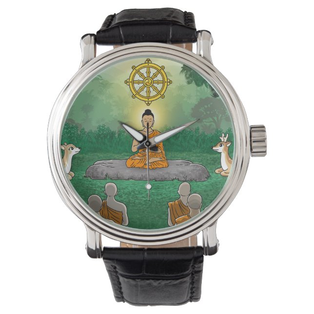 Triple Gems: Buddha, Dharma, Sangha watch Armbandsur (Framsida)