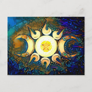 Triple Goddess Crowned - Divine Union Vykort