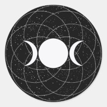 Triple Goddess Måne på Black