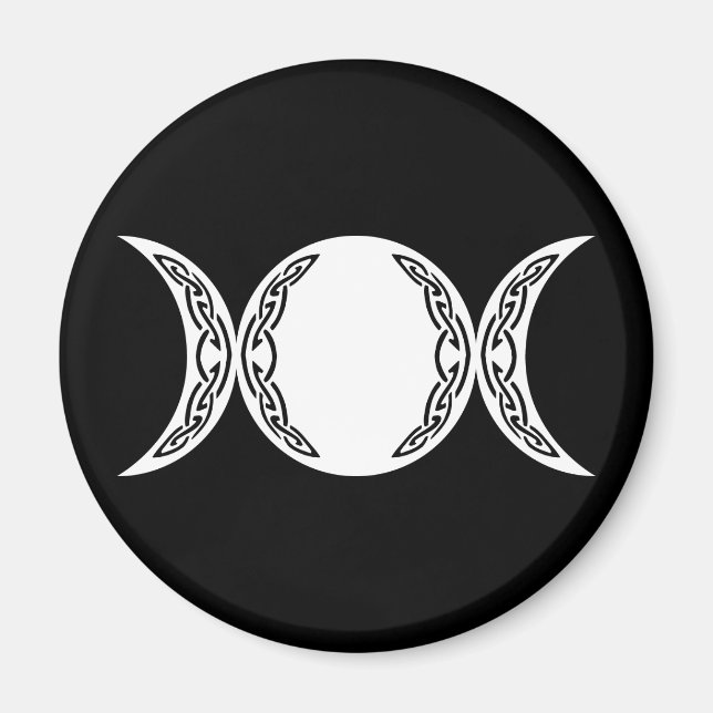 Triple Goddess Måne Symbol Magnet (Framsidan)