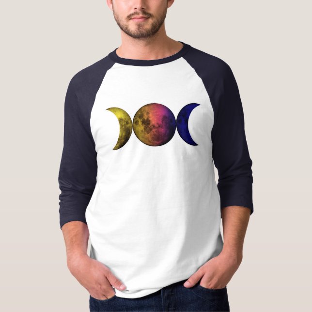 Triple Goddess Måne symbol T Shirt (Framsida)