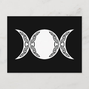 Triple Goddess Måne Symbol Vykort