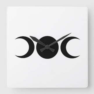 Triple Goddess Måne Wall Clock Fyrkantig Klocka