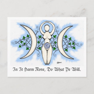 Triple Goddess Post Card Vykort