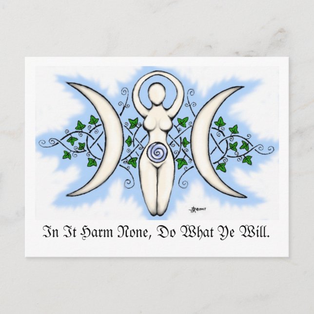 Triple Goddess Post Card Vykort (Framsida)