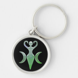 Triple Goddess Rund Silverfärgad Nyckelring