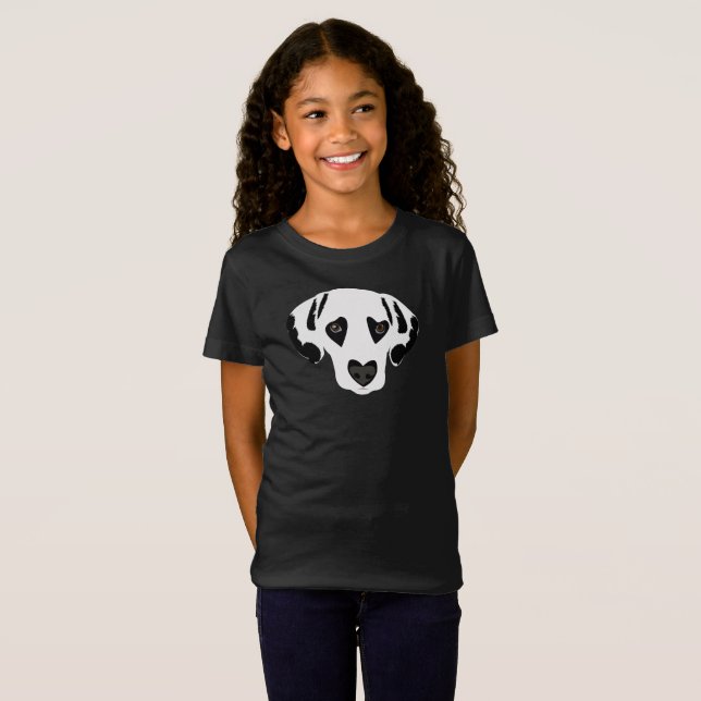 Triple Heart Dalmatian T Shirt (Hel framsida)