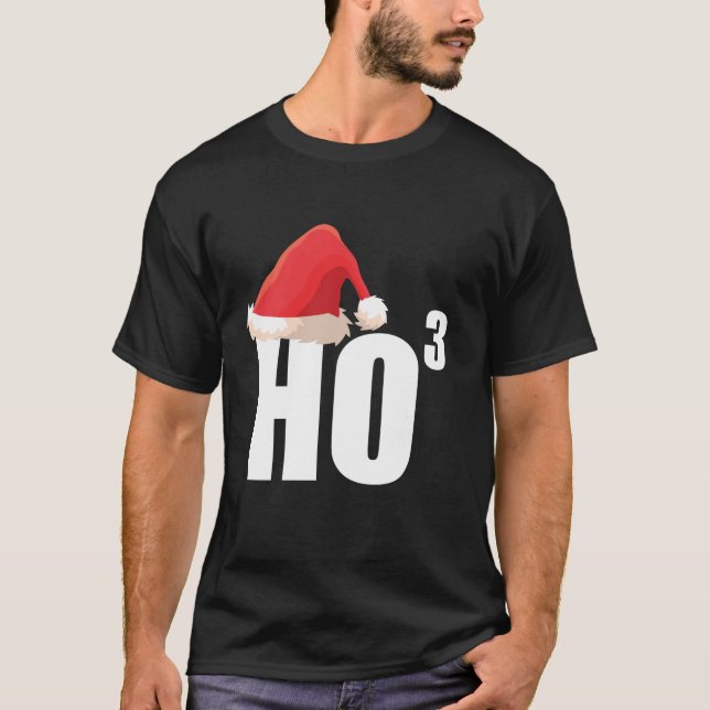 Triple Ho Ho Third Power Math Nerd Funny Christmas T Shirt (Framsida)